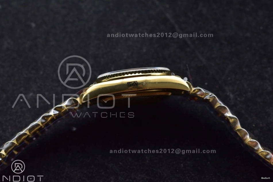 Dial President Gold (Gain Edition Steel vr3255 Bracelet with DayDate QF Mark 36 on Weight) V5 YG Roman Best 904L 0309